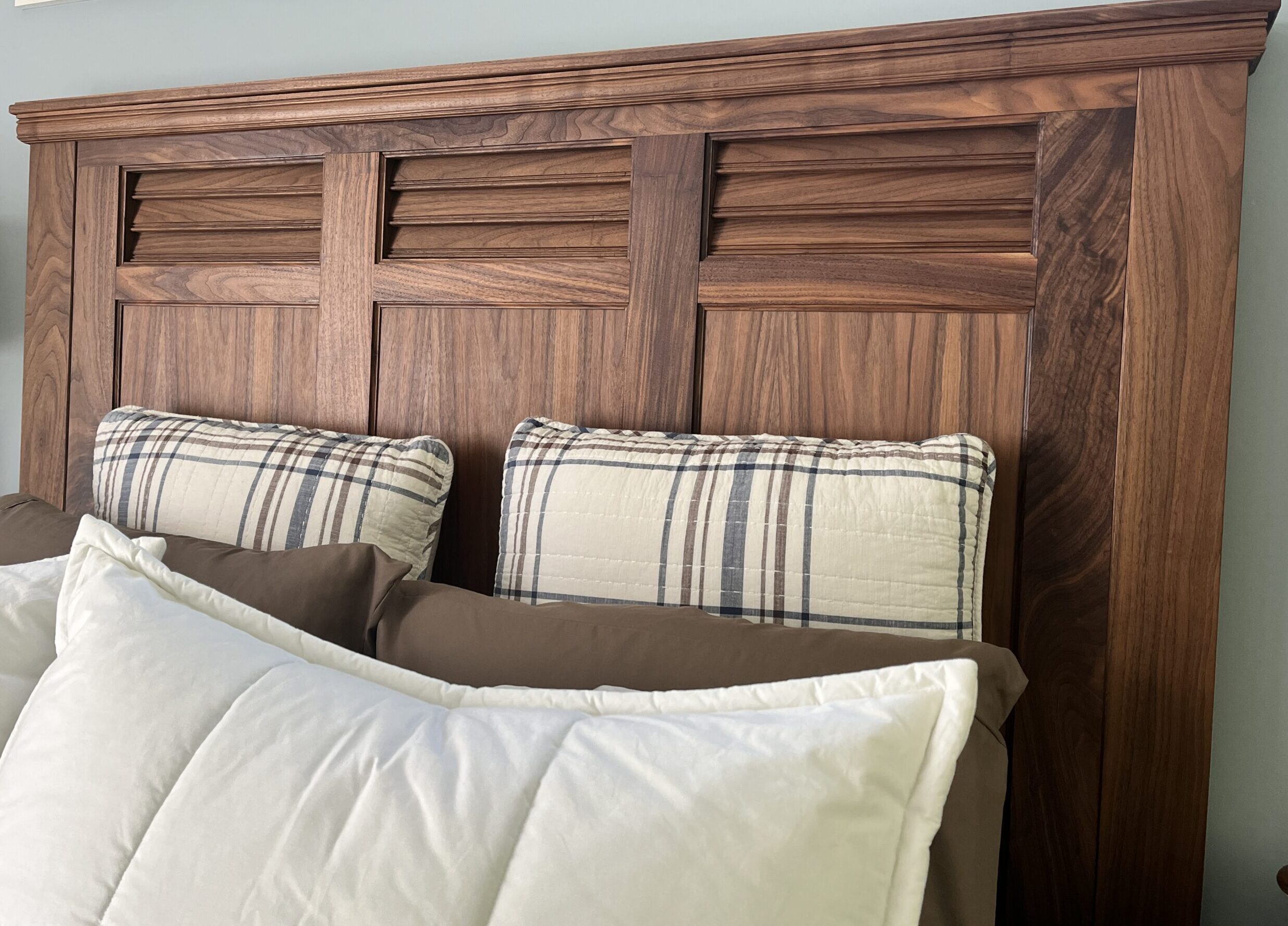 Queen Black Walnut Headboard mad by Dick Sheremeta